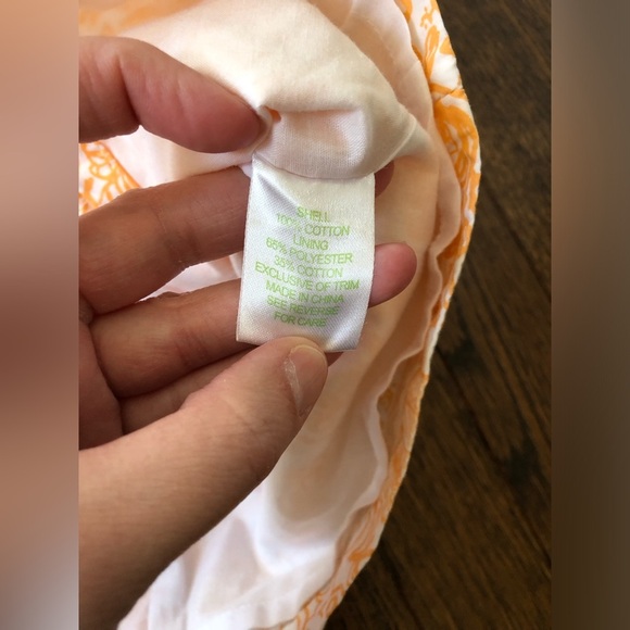 Lilly Pulitzer Jubilee Girls 6 RARE Orange/Pink Floral Toile Shift Dress - EUC! - Picture 8 of 12